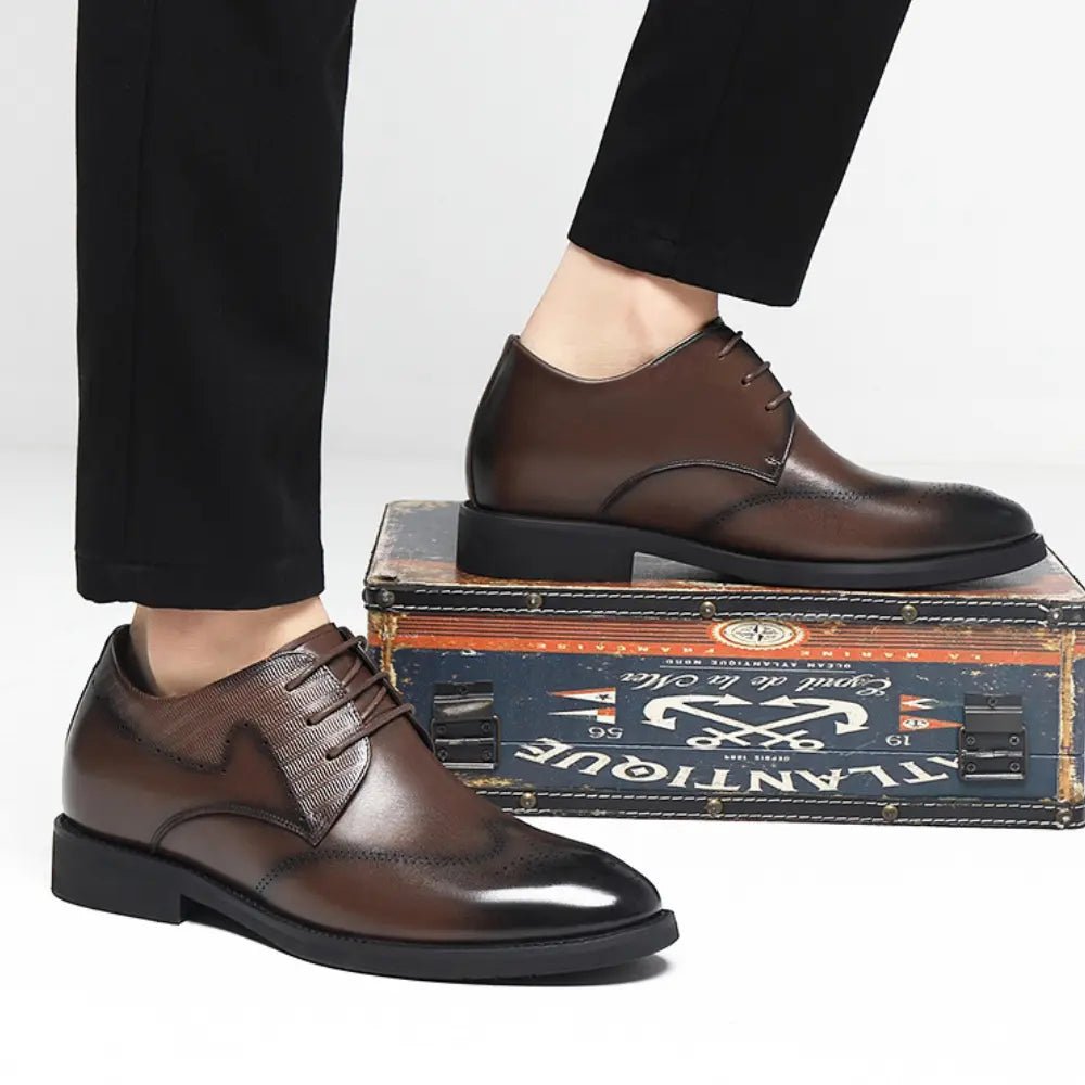 Larius - Verhoogde Formele Klassieke Derby Schoenen - 8cm - Elevated