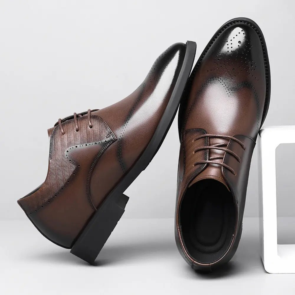 Larius - Verhoogde Formele Klassieke Derby Schoenen - 8cm - Elevated
