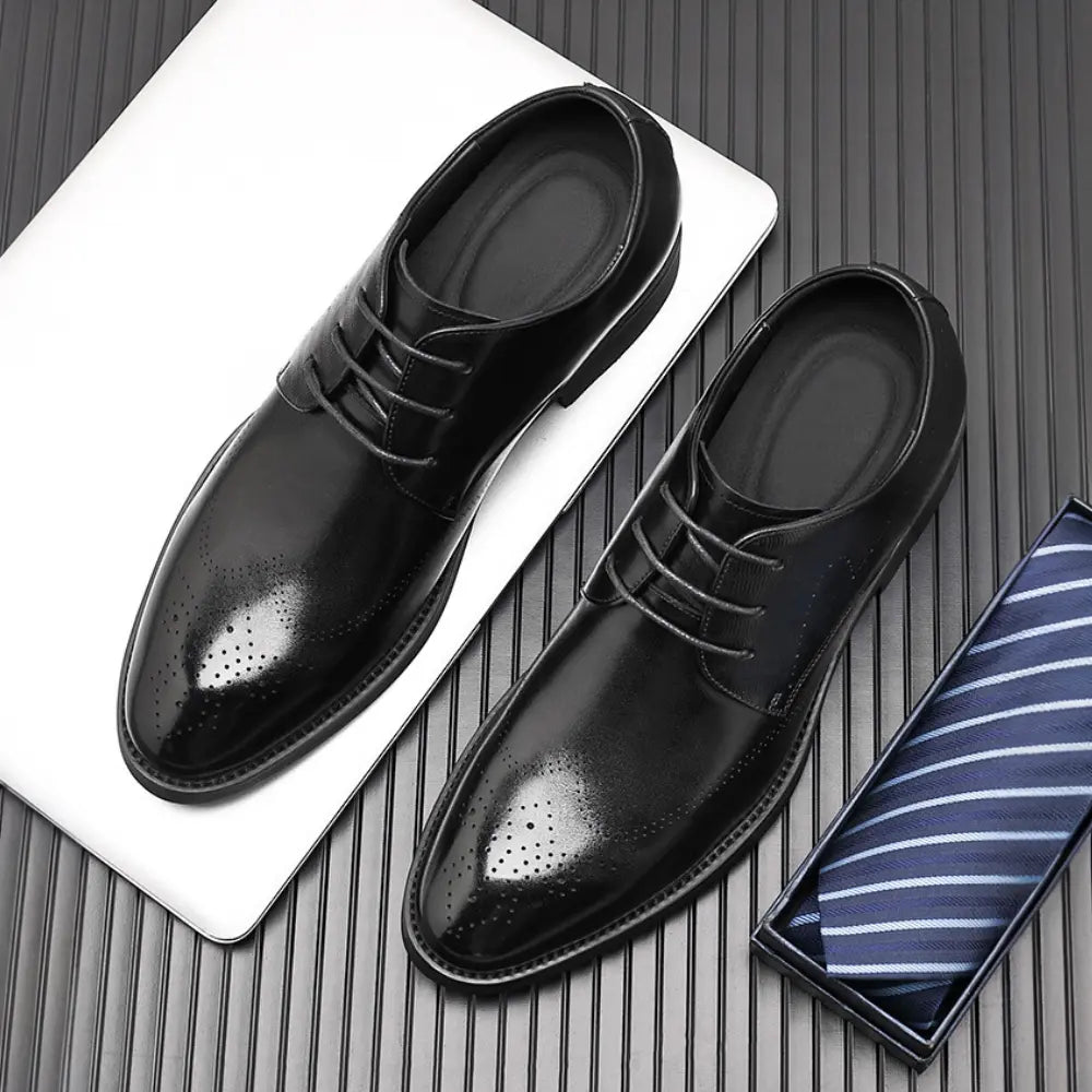 Larius - Verhoogde Formele Klassieke Derby Schoenen - 8cm - Elevated