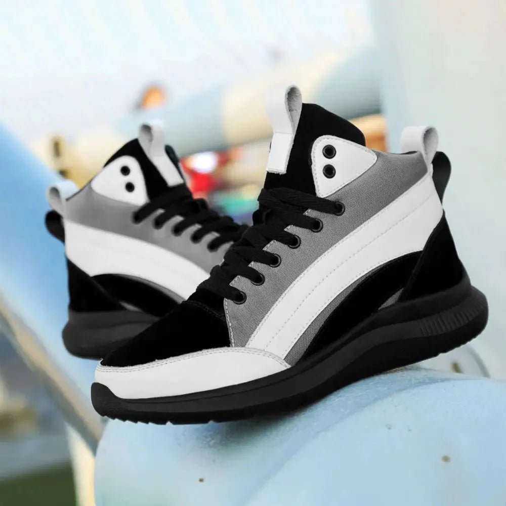 Max – Elevated herensneaker met hoog uitgesneden kraag en gelaagde structuur - 8cm - Elevated