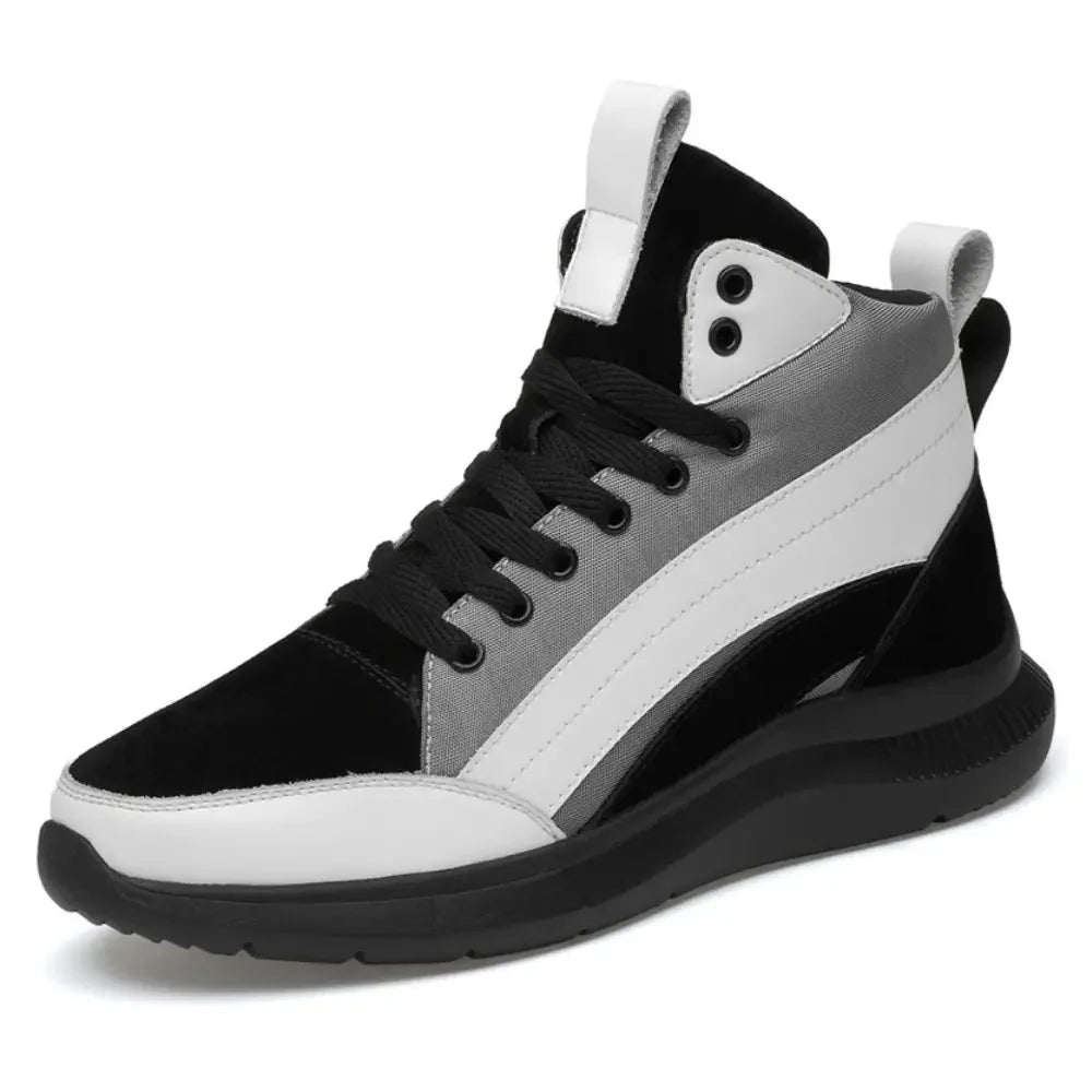 Max – Elevated herensneaker met hoog uitgesneden kraag en gelaagde structuur - 8cm - Elevated