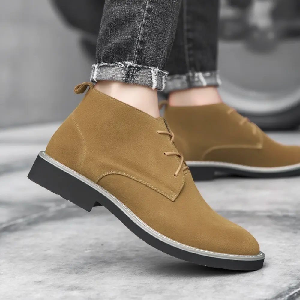 Mees – Elevated heren desert boot met laag profiel en gestikte zoolrand - 8cm - Elevated