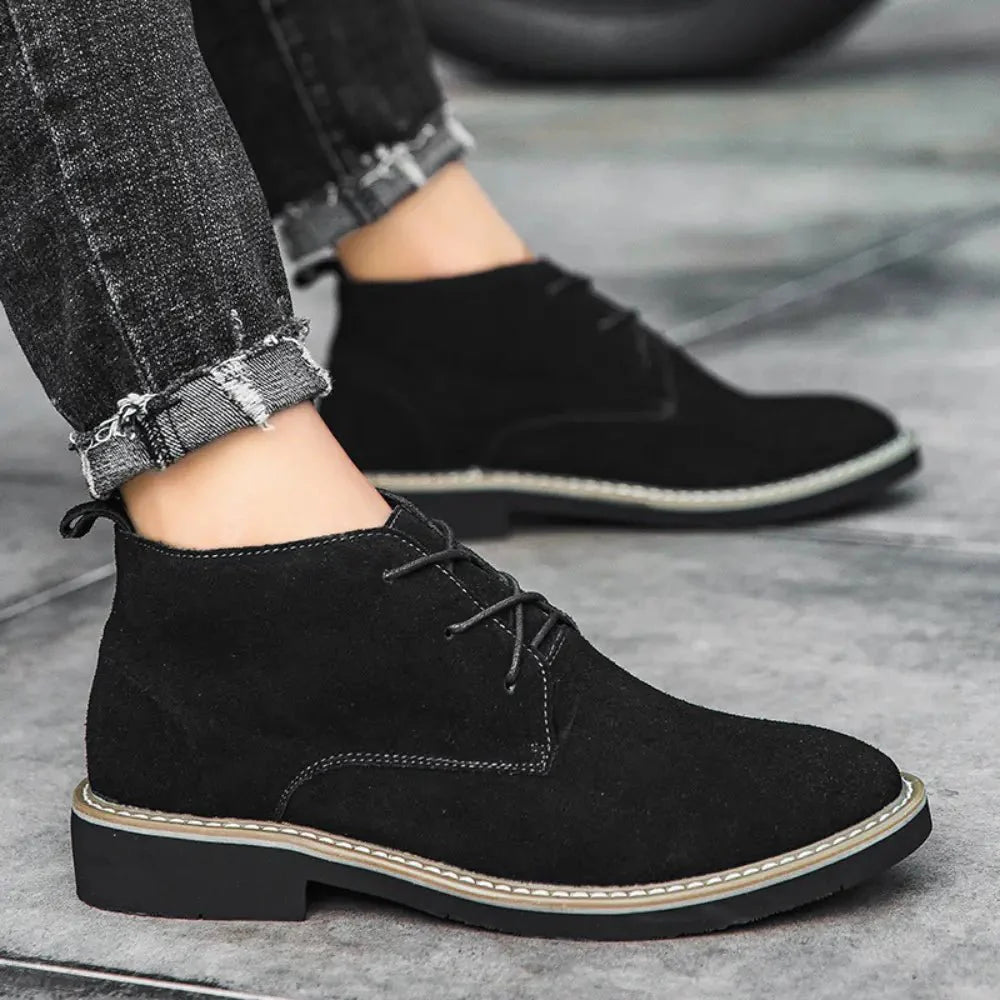 Mees – Elevated heren desert boot met laag profiel en gestikte zoolrand - 8cm - Elevated