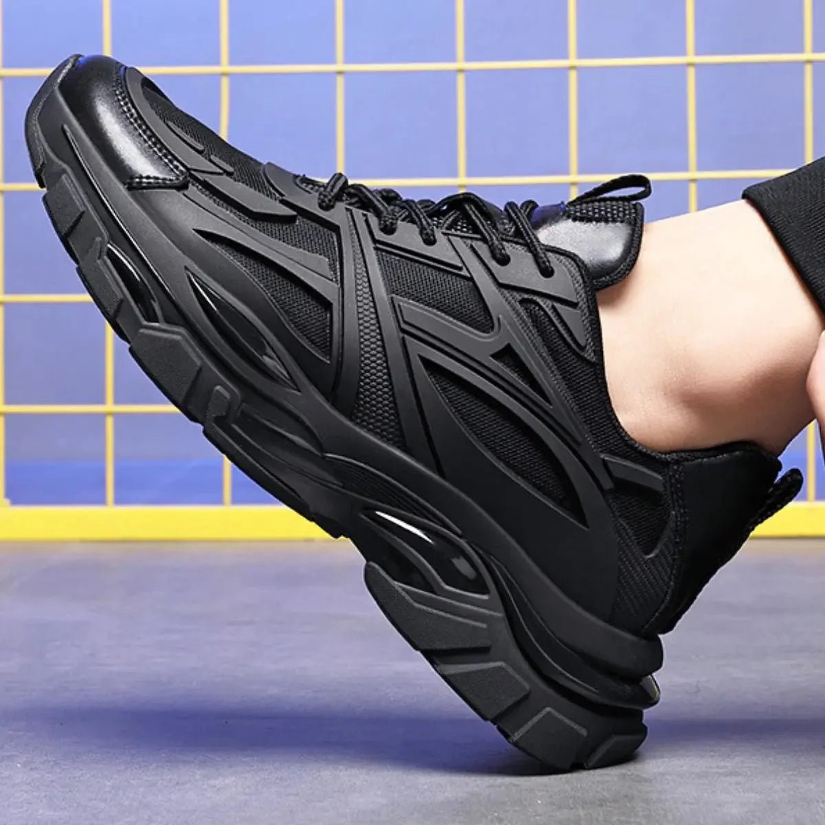 Mike – Elevated herensneaker met gelaagde zool en futuristisch paneelontwerp - 8cm - Elevated