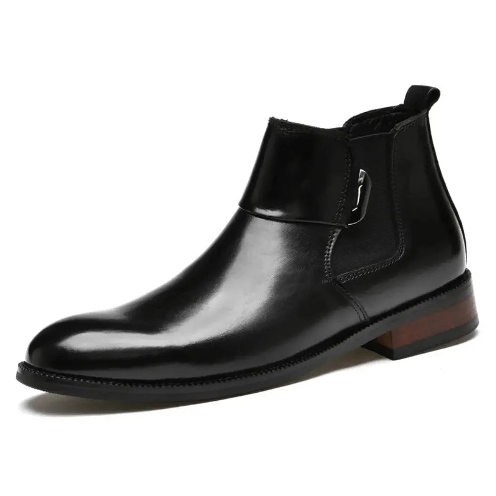 Oscar – Elevated herenlaars met glad profiel en lage hak - 8cm - Elevated