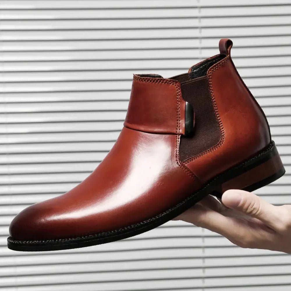 Oscar – Elevated herenlaars met glad profiel en lage hak - 8cm - Elevated