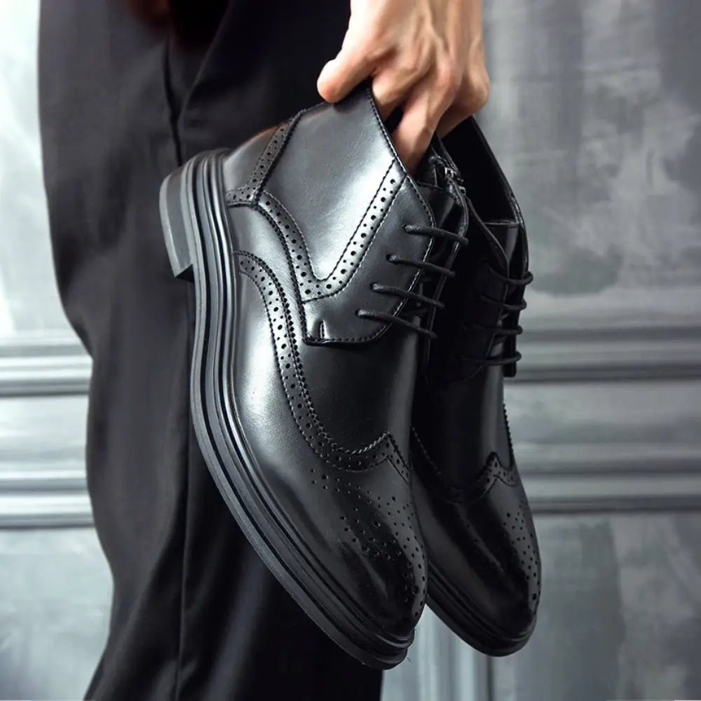 Samuel - Verhoogde Klassieke Brogue Enkelboots - 7cm - Elevated