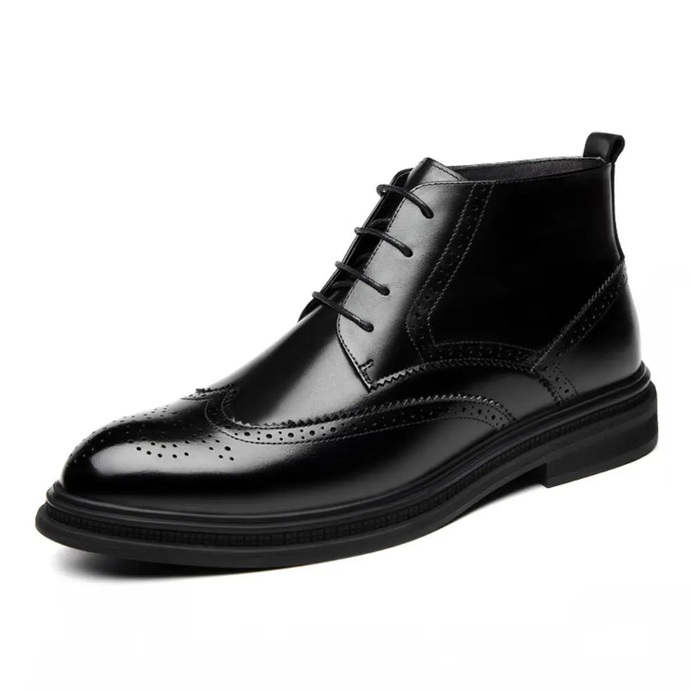 Samuel - Verhoogde Klassieke Brogue Enkelboots - 7cm - Elevated