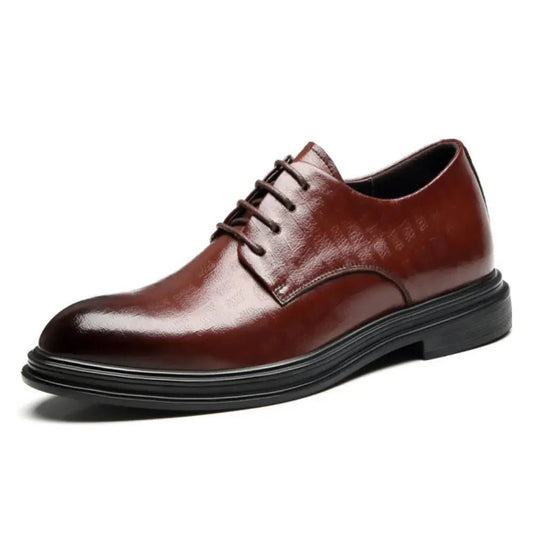 Floris – Elevated herenveterschoen met reliëfstructuur en afgeronde leest - 8cm - Elevated