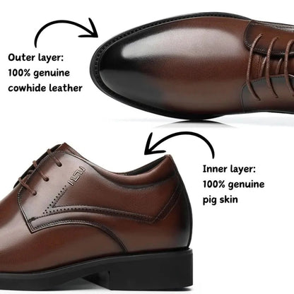 Francis - Verhoogde Luxe Derby Veterschoenen - 8cm - Elevated