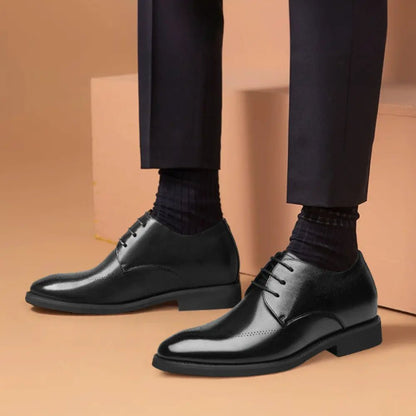 Larius - Verhoogde Formele Klassieke Derby Schoenen - 8cm - Elevated