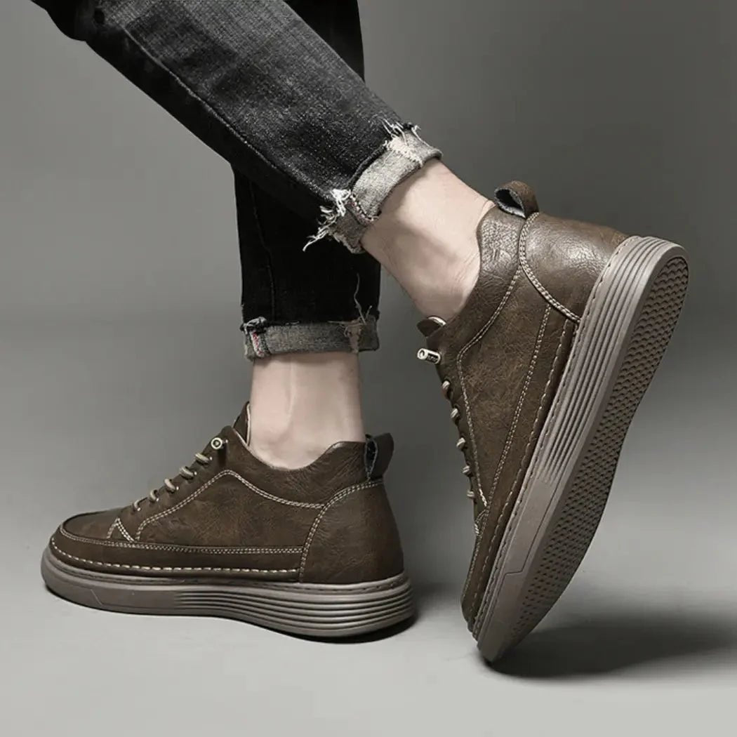 Marc– Elevated herensneaker met ambachtelijke look - 7cm - Elevated