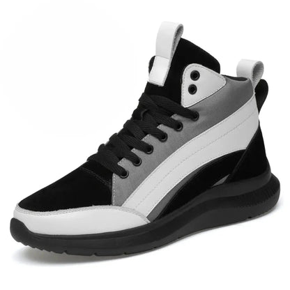Max – Elevated herensneaker met hoog uitgesneden kraag en gelaagde structuur - 8cm - Elevated