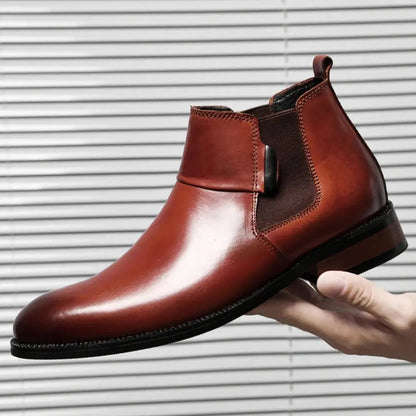 Oscar – Elevated herenlaars met glad profiel en lage hak - 8cm - Elevated