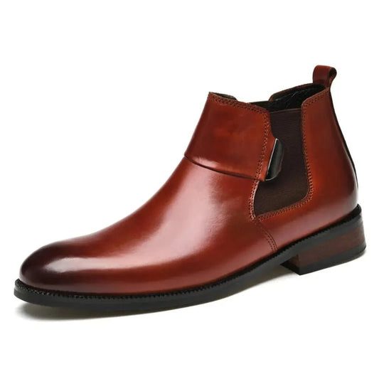 Oscar – Elevated herenlaars met glad profiel en lage hak - 8cm - Elevated