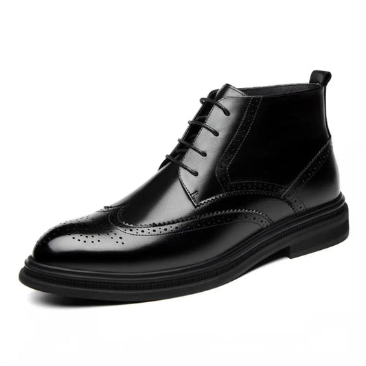Samuel - Verhoogde Klassieke Brogue Enkelboots - 7cm - Elevated