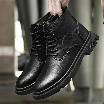 Vince – Elevated herenboot met robuuste zool en strakke vetersluiting - 8cm - Elevated